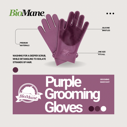 Purple Grooming Gloves Bundle