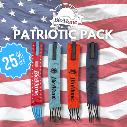 Patriotic Tailbag Bundle (1 American Flag, 1 Baby Blue, 1 Red, 1 Navy Blue)